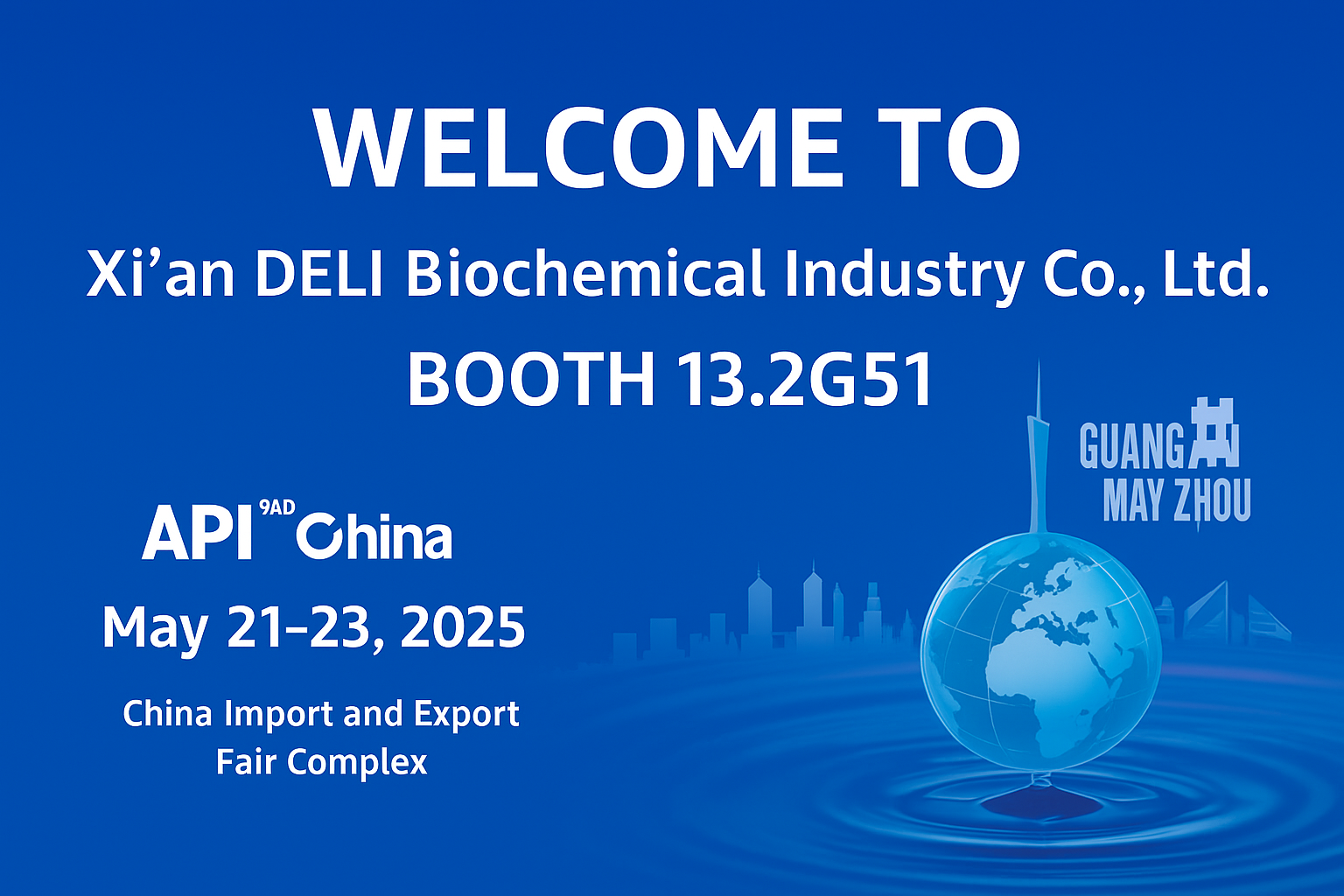 Xi'an deli biochemical upang ipakita sa 92nd API China sa Guangzhou