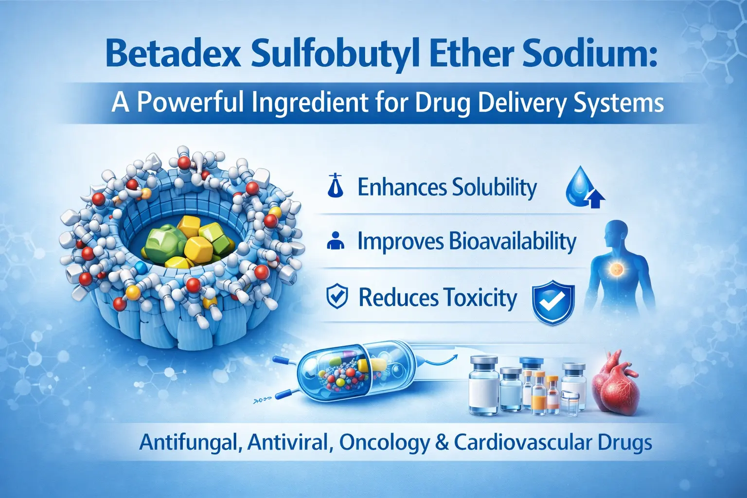 Betadex Sulfobutyl Ether Sodium: Isang Mabisang Ingredient para sa Mga Sistema sa Paghahatid ng Gamot