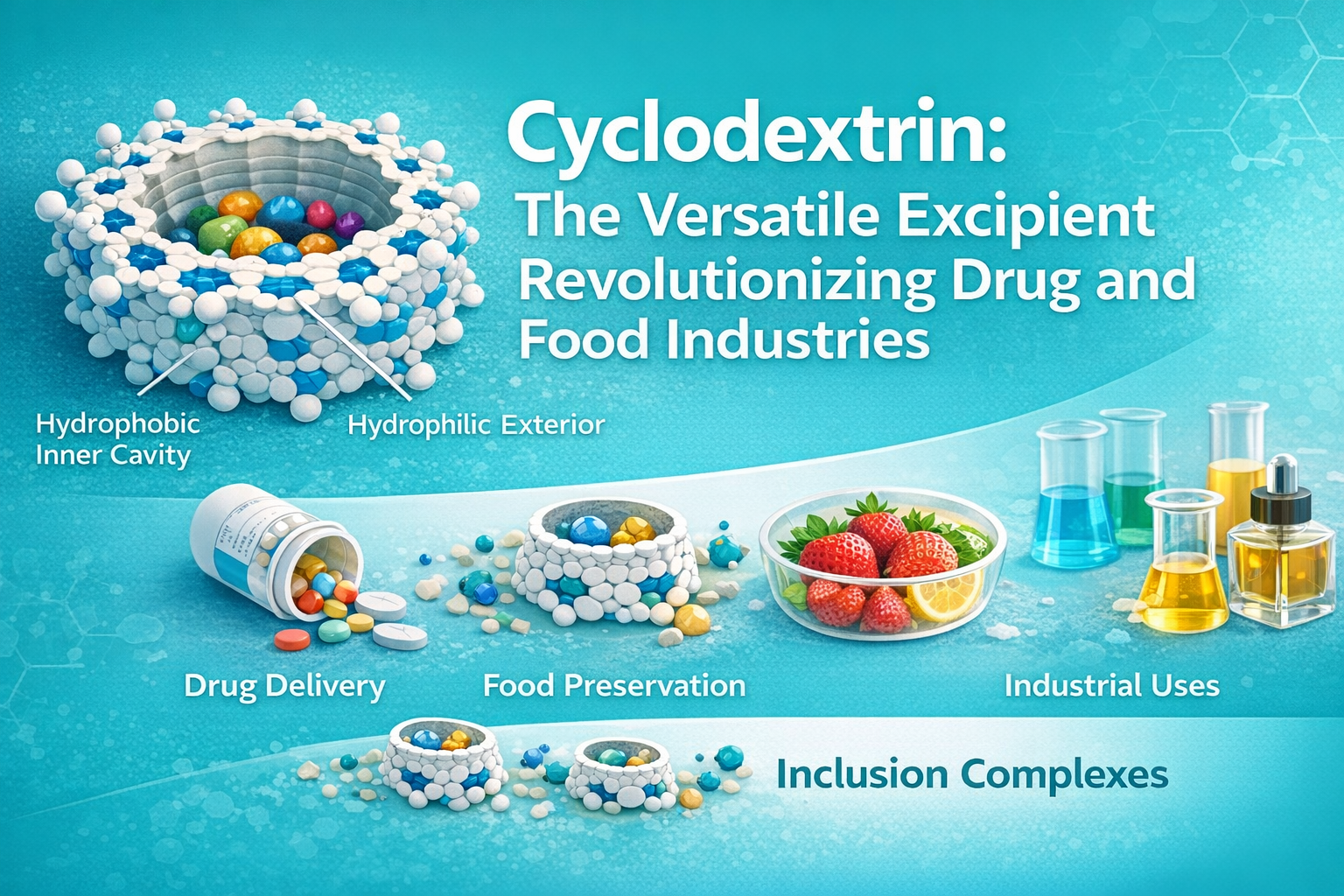 Cyclodextrin: Ang Maraming Nagagamit na Excipient na Nagrerebolusyon sa Mga Industriya ng Gamot at Pagkain